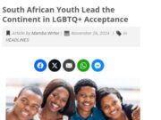 SA Youth Most Accepting of LGBT Rights (80%), Africa (37%)
