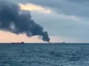 Two Russian tankers wrecked in Black Sea, triggering oil spill