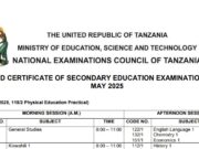 Baraza la Mitihani la Taifa (NECTA) Latangaza Ratiba Rasmi ya Mitihani ya Kidato cha Sita Mei 2025